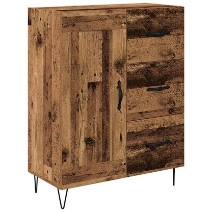 vidaXL Highboard with Drawer 2 pcs Old Wood Engineered Wood