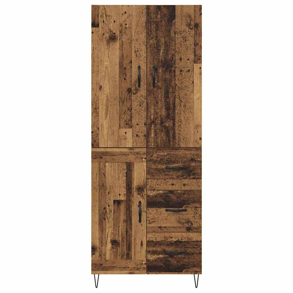 vidaXL Highboard with Drawer 2 pcs Old Wood Engineered Wood