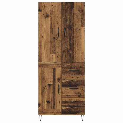vidaXL Highboard with Drawer 2 pcs Old Wood Engineered Wood