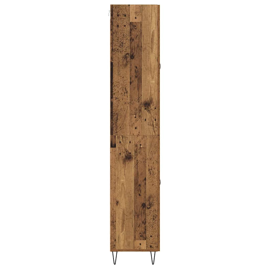 vidaXL Highboard with Drawer 2 pcs Old Wood Engineered Wood