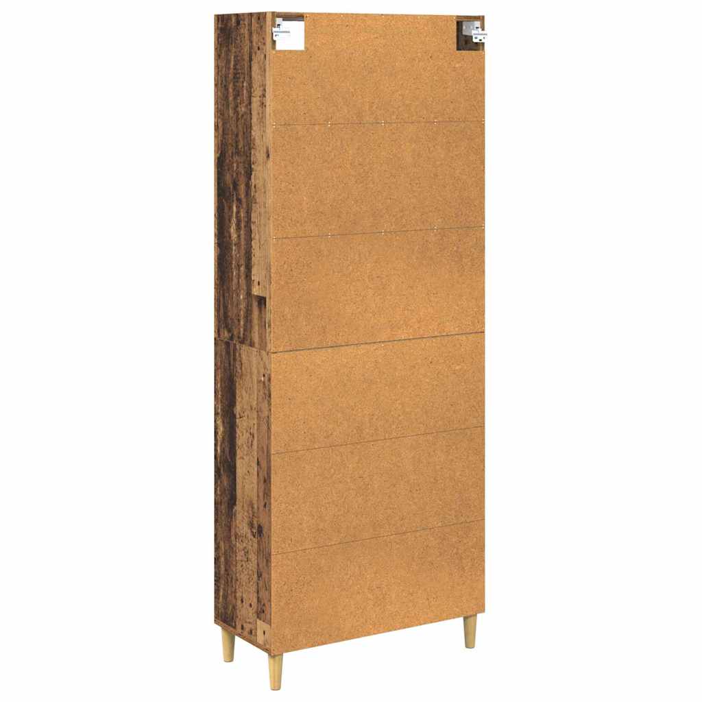vidaXL Highboard Old Wood 69.5 x 32.5 x 180 cm Engineered Wood
