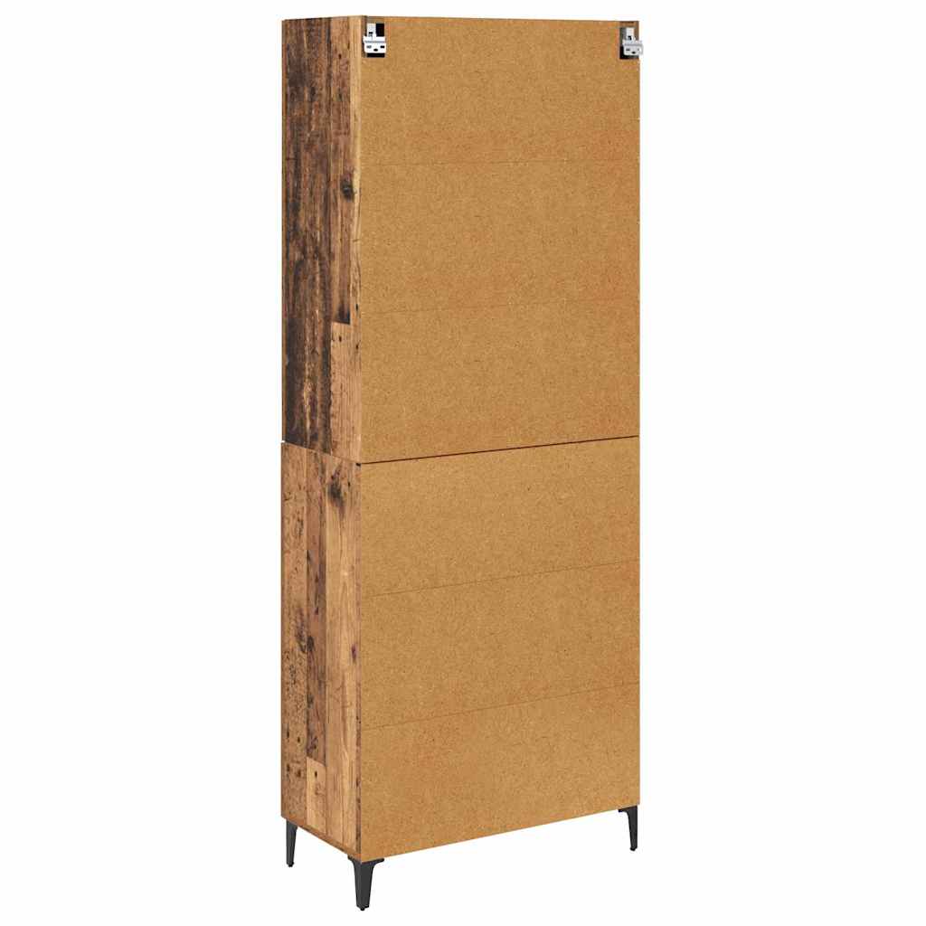 vidaXL Highboard Old Wood 69.5 x 34 x 180 cm Engineered Wood