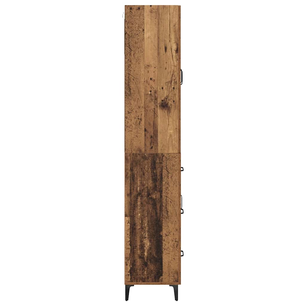 vidaXL Highboard Old Wood 69.5 x 34 x 180 cm Engineered Wood