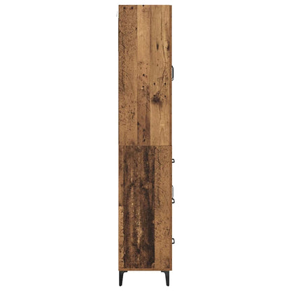 vidaXL Highboard Old Wood 69.5 x 34 x 180 cm Engineered Wood