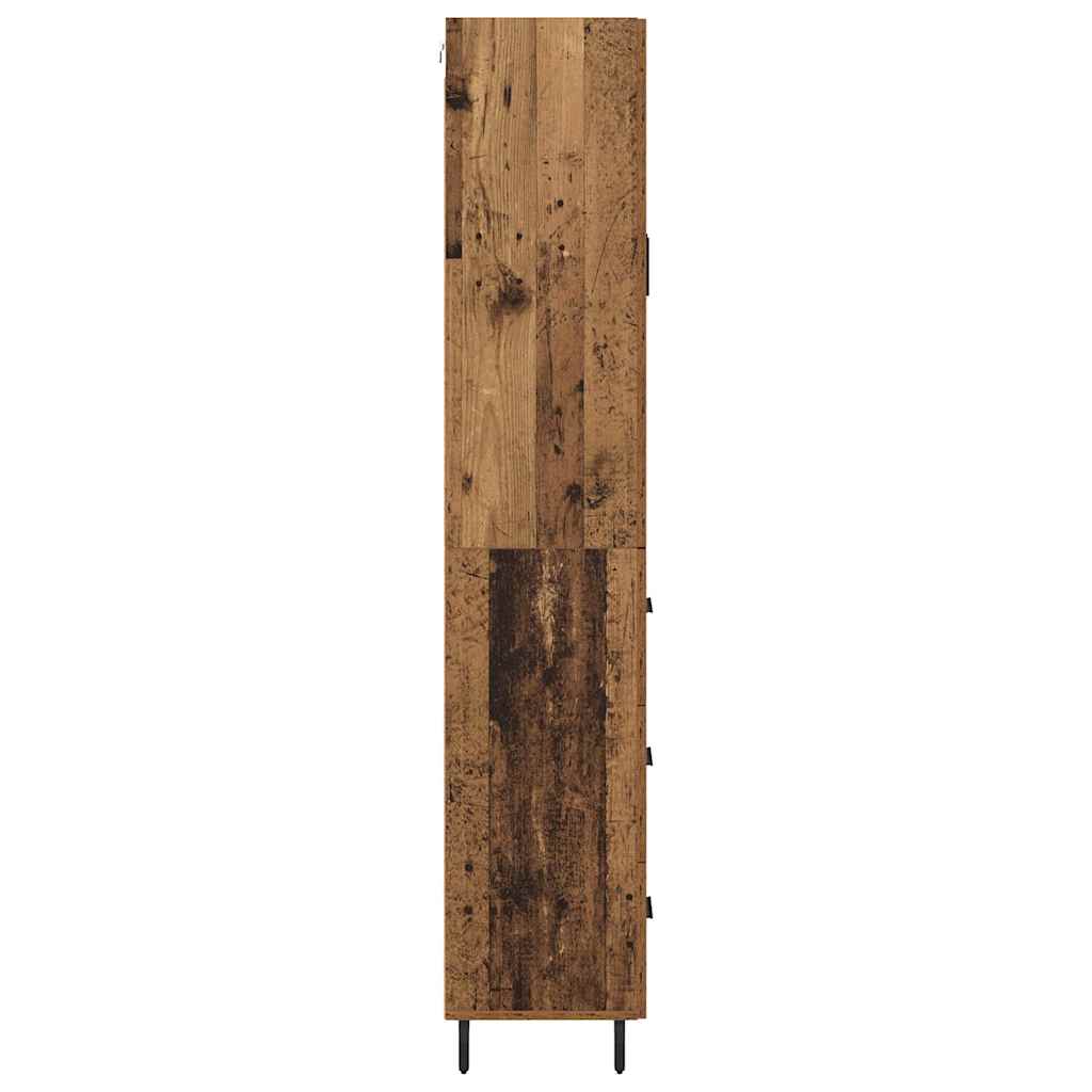 vidaXL Highboard with Drawer 2 pcs Old Wood Engineered Wood