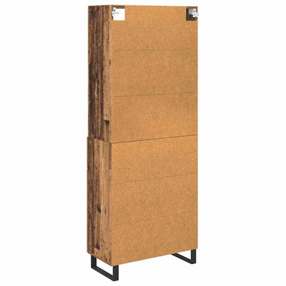 vidaXL Highboard with Drawer 2 pcs Old Wood Engineered Wood