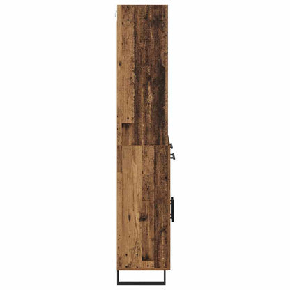 vidaXL Highboard with Drawer 2 pcs Old Wood Engineered Wood
