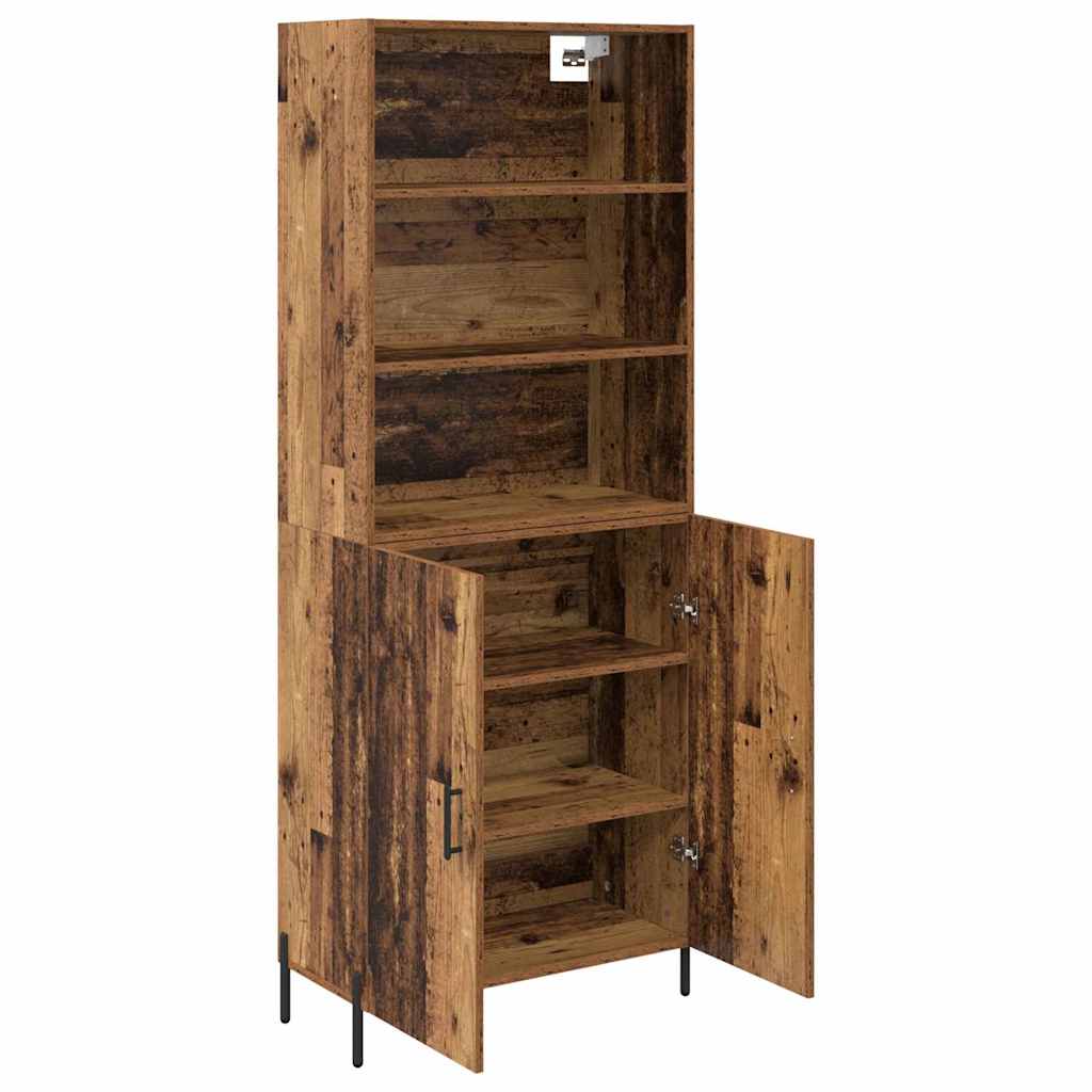 vidaXL Highboard Old Wood 69.5 x 32.5 x 180 cm Engineered Wood