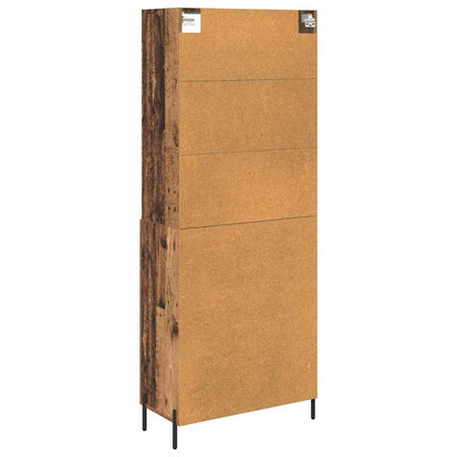 vidaXL Highboard Old Wood 69.5 x 32.5 x 180 cm Engineered Wood
