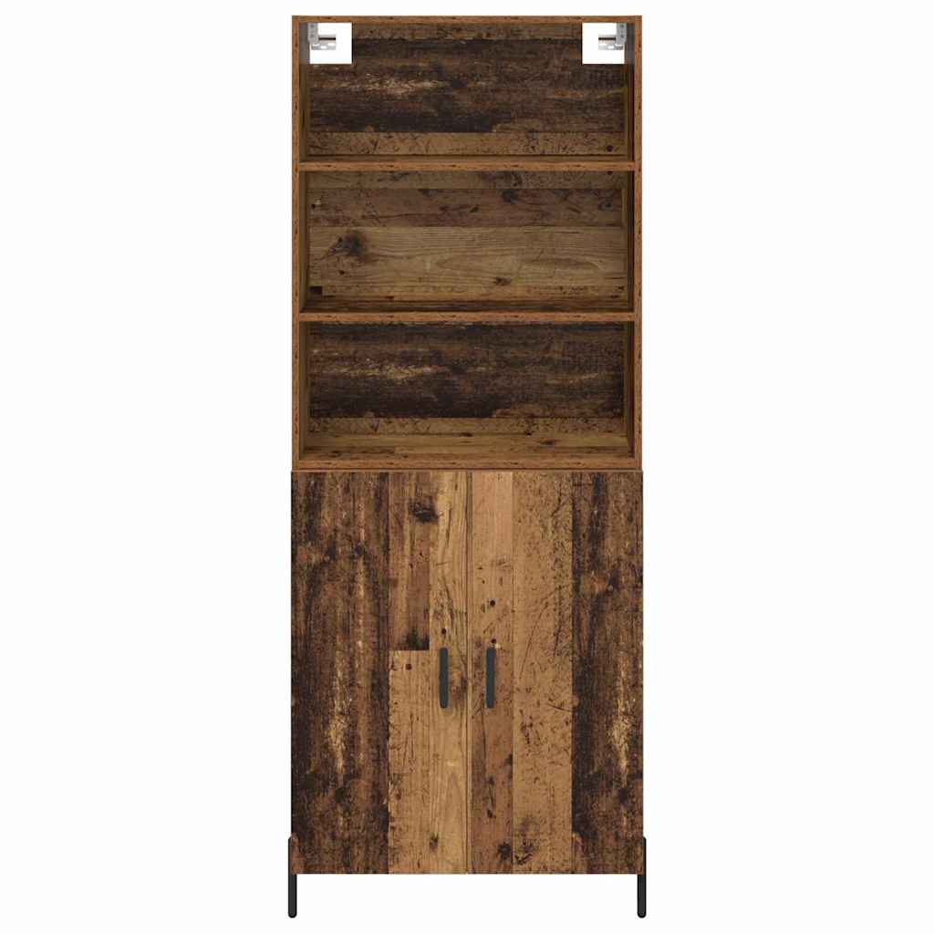 vidaXL Highboard Old Wood 69.5 x 32.5 x 180 cm Engineered Wood