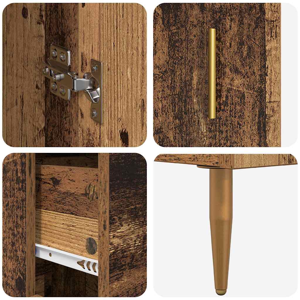 vidaXL Highboard Old Wood 69.5 x 34 x 180 cm Engineered Wood