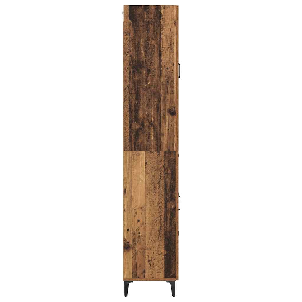 vidaXL Highboard Old Wood 69.5 x 34 x 180 cm Engineered Wood