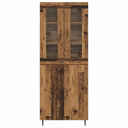 vidaXL Highboard 2 pcs Old Wood Engineered Wood