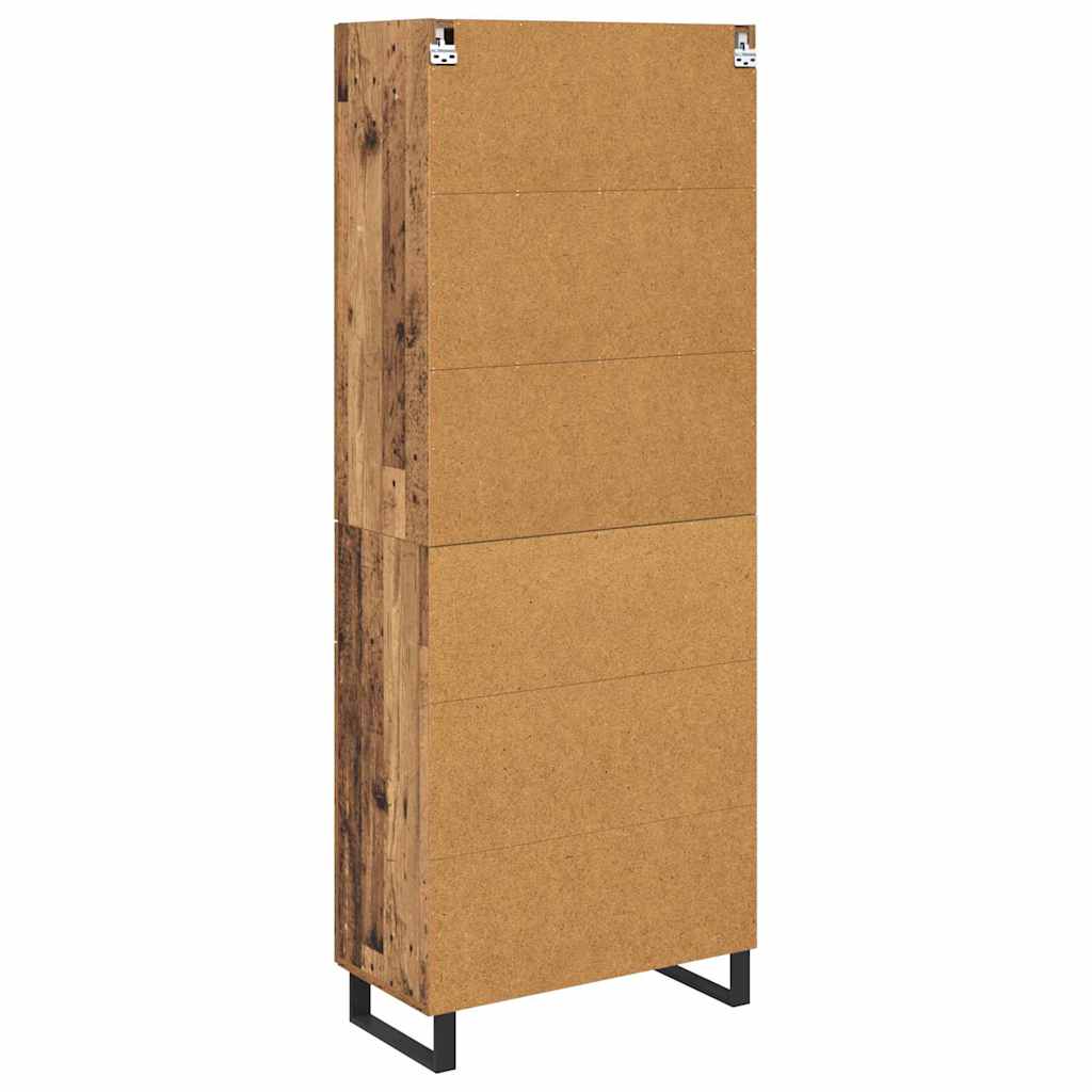 vidaXL Highboard with Drawer 2 pcs Old Wood Engineered Wood