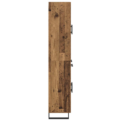 vidaXL Highboard with Drawer 2 pcs Old Wood Engineered Wood