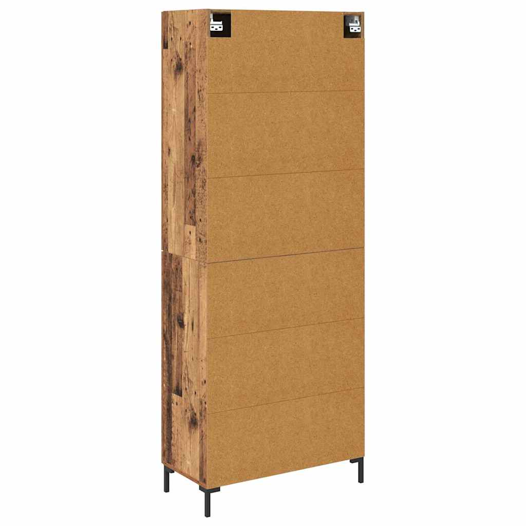 vidaXL Highboard Old Wood 69.5 x 34 x 180 cm Engineered Wood