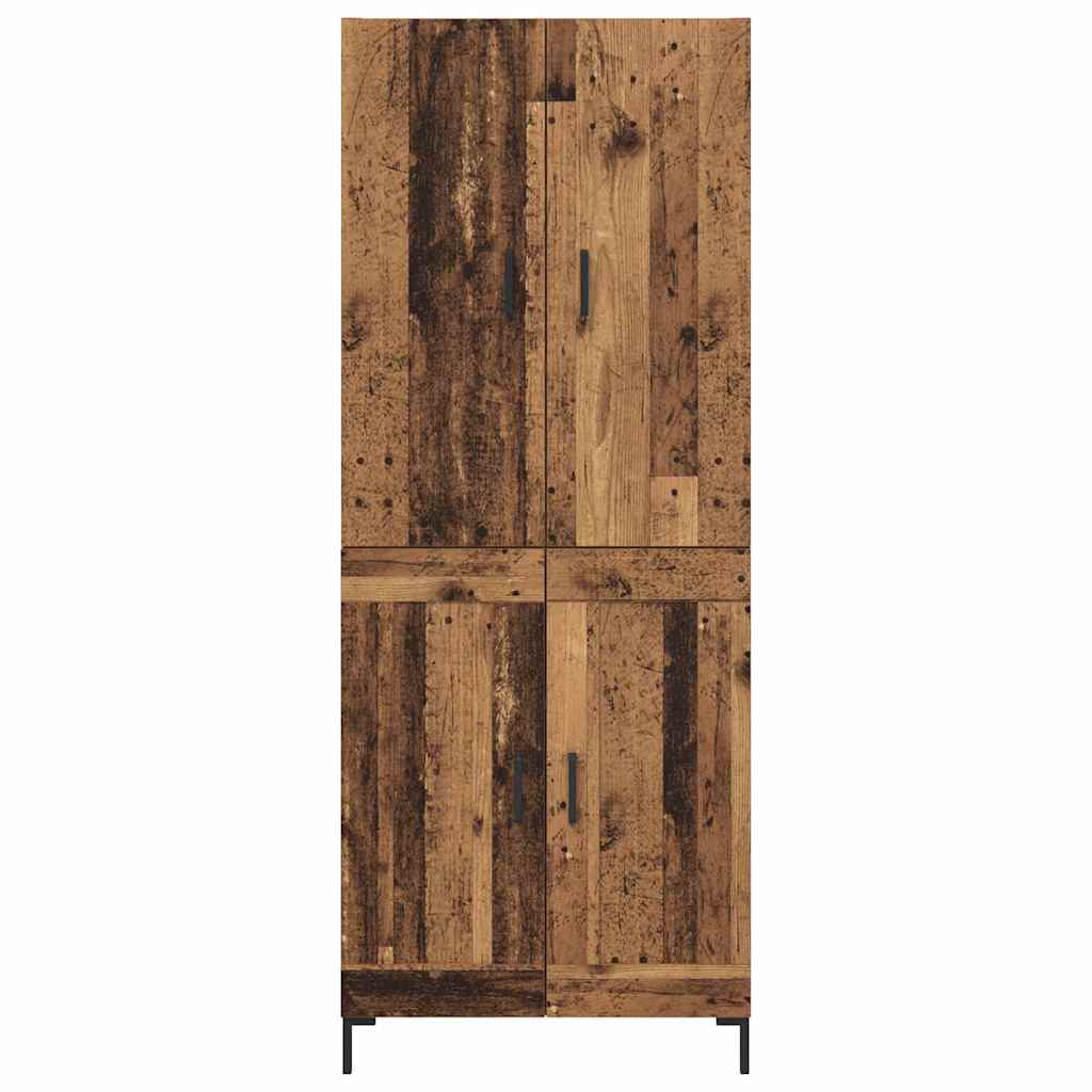 vidaXL Highboard Old Wood 69.5 x 34 x 180 cm Engineered Wood