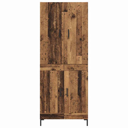 vidaXL Highboard Old Wood 69.5 x 34 x 180 cm Engineered Wood