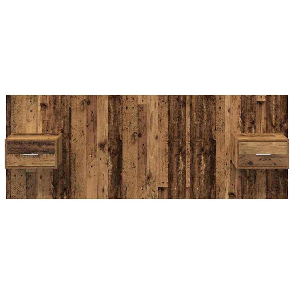 vidaXL Headboard with Cabinet 3 pcs Old Wood Engineered Wood