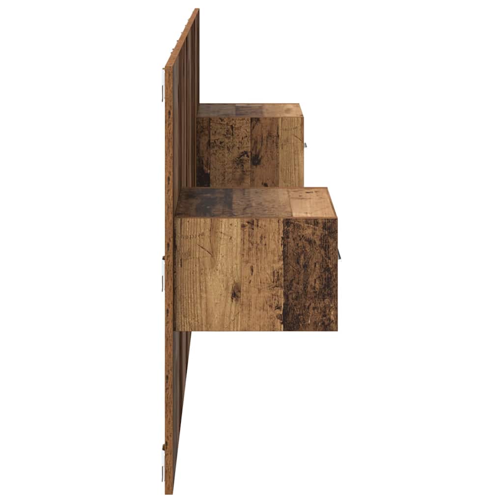 vidaXL Headboard with Cabinet 3 pcs Old Wood Engineered Wood