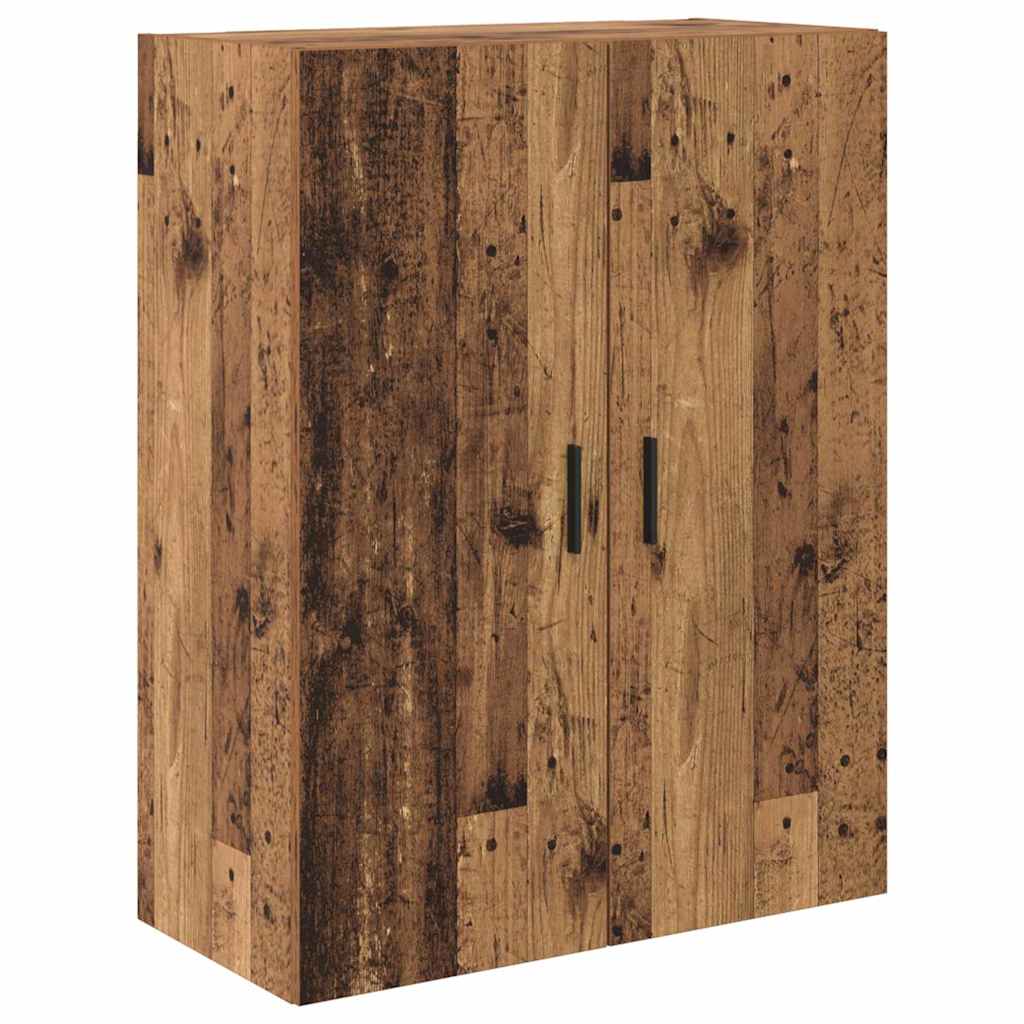 vidaXL Highboard with Drawer 2 pcs Old Wood Engineered Wood and Glass