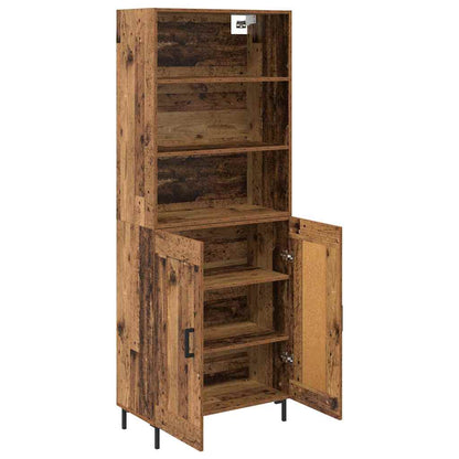 vidaXL Highboard Old Wood 69.5 x 34 x 180 cm Engineered Wood