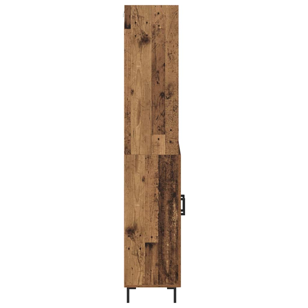 vidaXL Highboard Old Wood 69.5 x 34 x 180 cm Engineered Wood