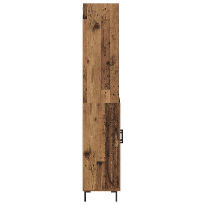 vidaXL Highboard Old Wood 69.5 x 34 x 180 cm Engineered Wood