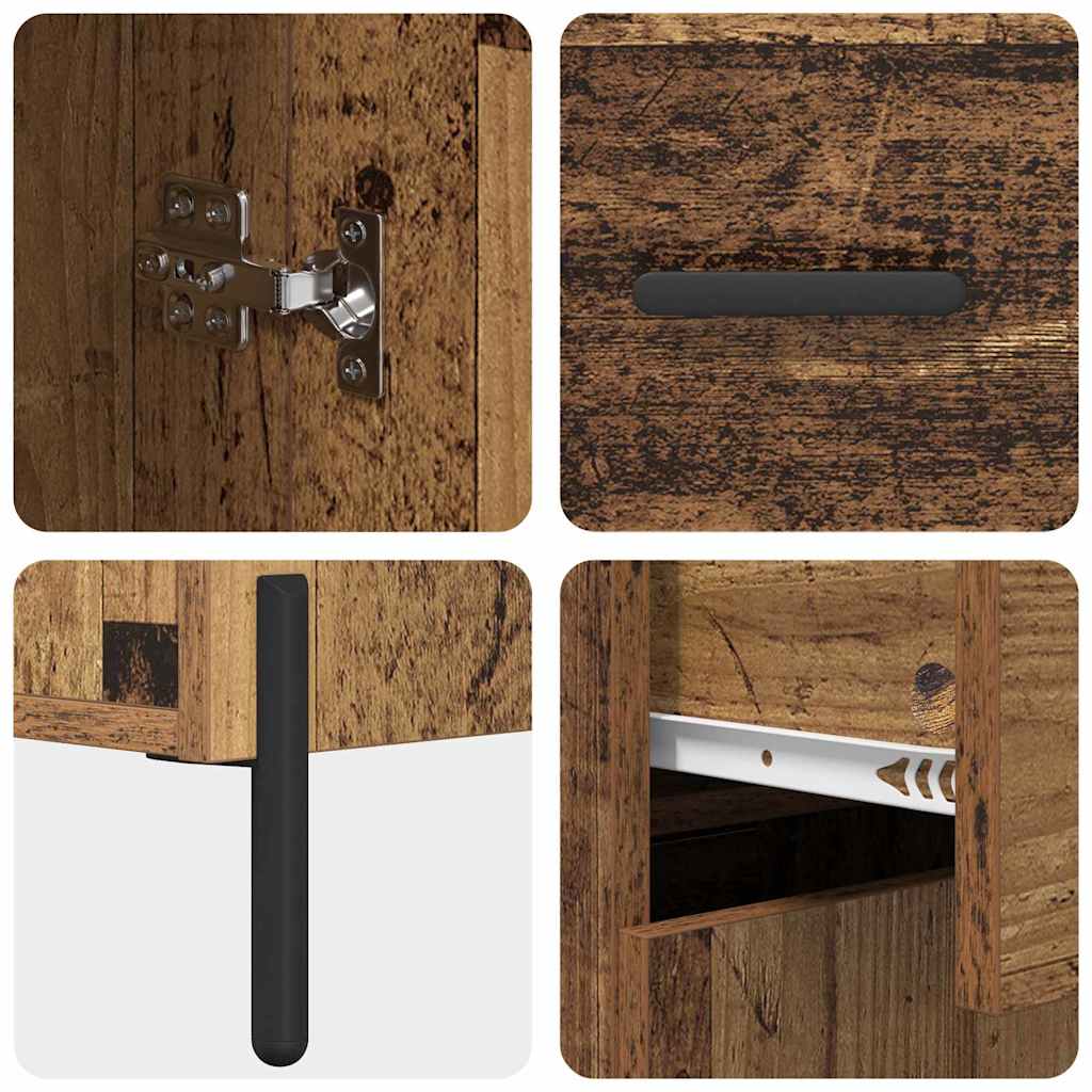 vidaXL Highboard Old Wood 69.5 x 34 x 180 cm Engineered Wood