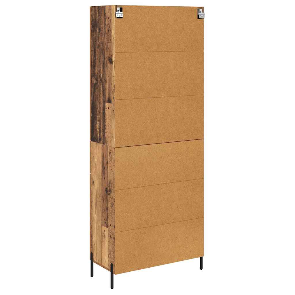 vidaXL Highboard Old Wood 69.5 x 34 x 180 cm Engineered Wood