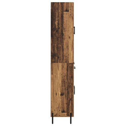vidaXL Highboard Old Wood 69.5 x 34 x 180 cm Engineered Wood