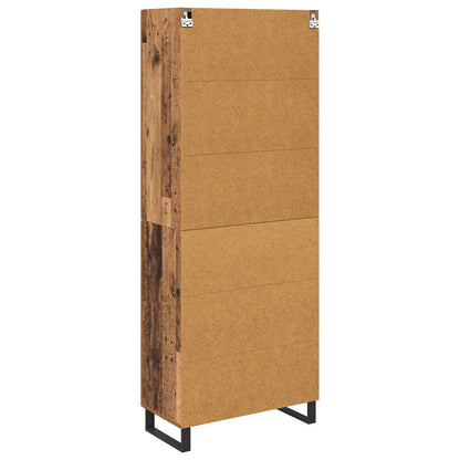 vidaXL Highboard 2 pcs Old Wood Engineered Wood