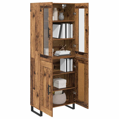 vidaXL Highboard 2 pcs Old Wood Engineered Wood