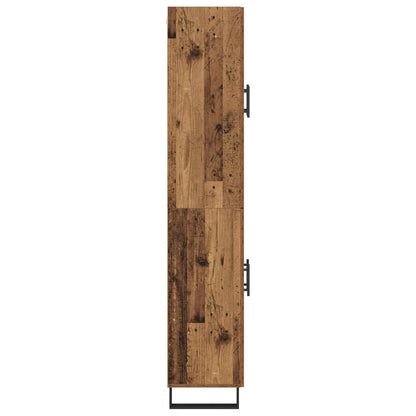 vidaXL Highboard 2 pcs Old Wood Engineered Wood
