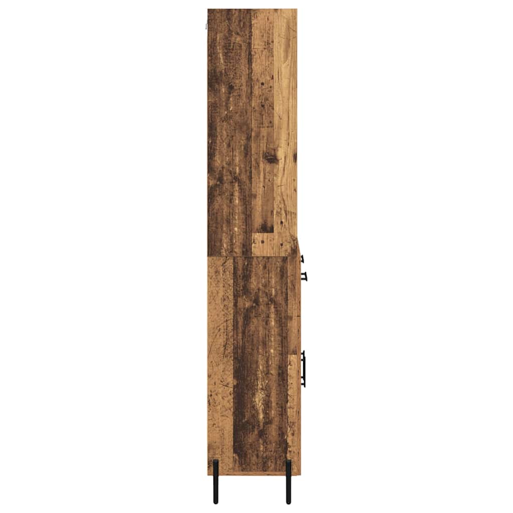 vidaXL Highboard Old Wood 69.5 x 32.5 x 180 cm Engineered Wood