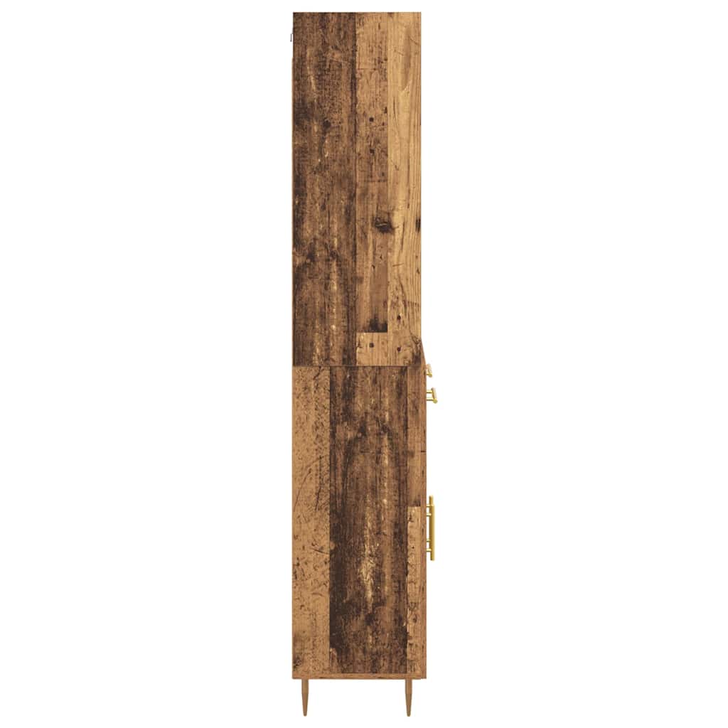 vidaXL Highboard Old Wood 69.5 x 34 x 180 cm Engineered Wood