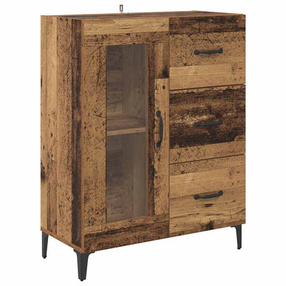 vidaXL Highboard Old Wood 69.5 x 34 x 180 cm Engineered Wood