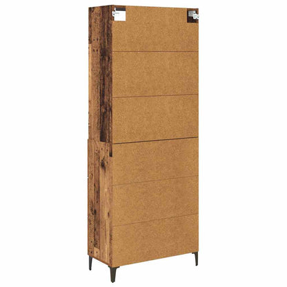 vidaXL Highboard Old Wood 69.5 x 34 x 180 cm Engineered Wood