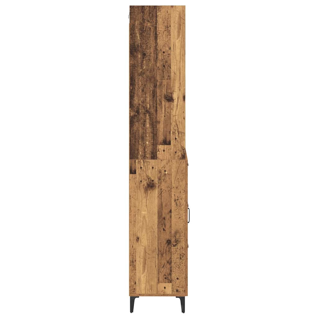 vidaXL Highboard Old Wood 69.5 x 34 x 180 cm Engineered Wood