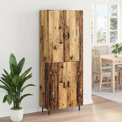 vidaXL Highboard 2 pcs Old Wood Engineered Wood