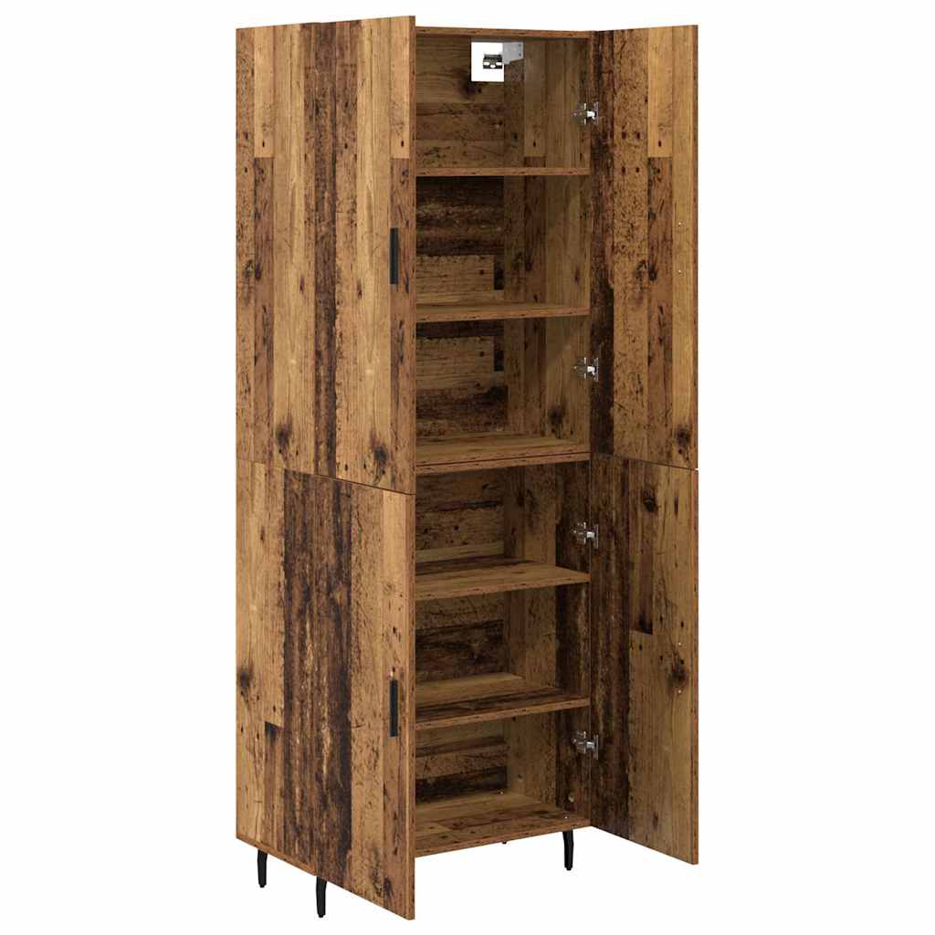 vidaXL Highboard 2 pcs Old Wood Engineered Wood