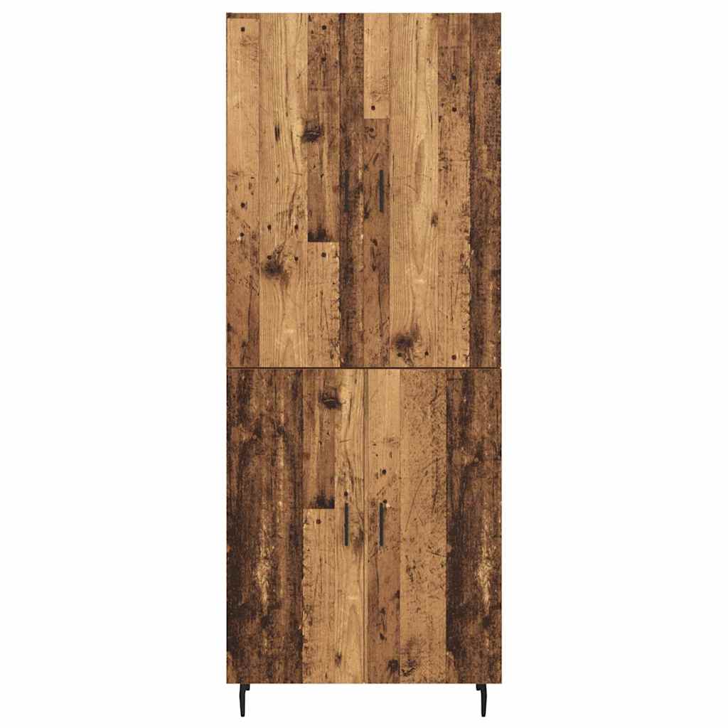 vidaXL Highboard 2 pcs Old Wood Engineered Wood