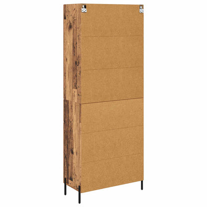 vidaXL Highboard Old Wood 69.5 x 34 x 180 cm Engineered Wood