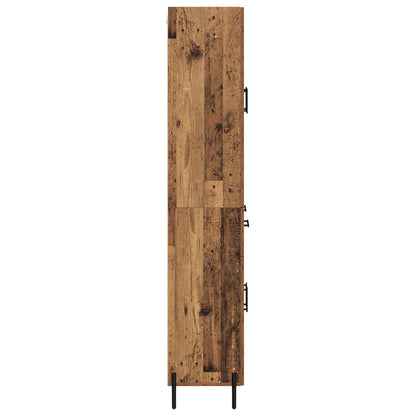 vidaXL Highboard Old Wood 69.5 x 34 x 180 cm Engineered Wood