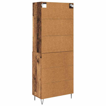 vidaXL Highboard with Drawer 2 pcs Old Wood Engineered Wood
