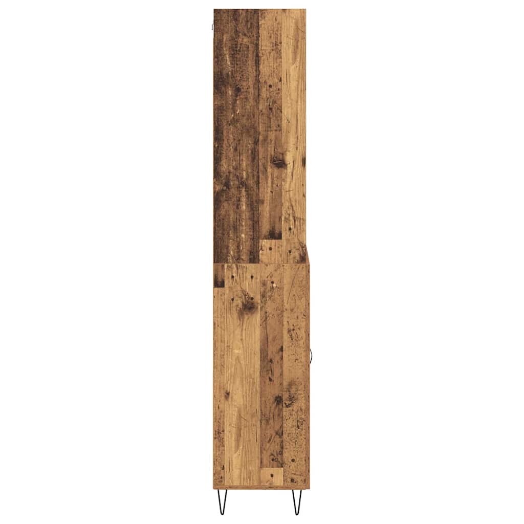 vidaXL Highboard with Drawer 2 pcs Old Wood Engineered Wood