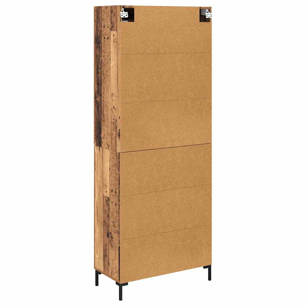 vidaXL Highboard 2 pcs Old Wood Engineered Wood