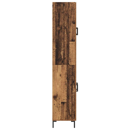 vidaXL Highboard 2 pcs Old Wood Engineered Wood