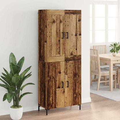 vidaXL Highboard 2 pcs Old Wood Engineered Wood