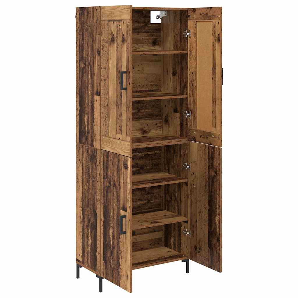 vidaXL Highboard 2 pcs Old Wood Engineered Wood